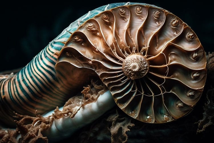 Spirale des goldenen Schnitts in der Natur