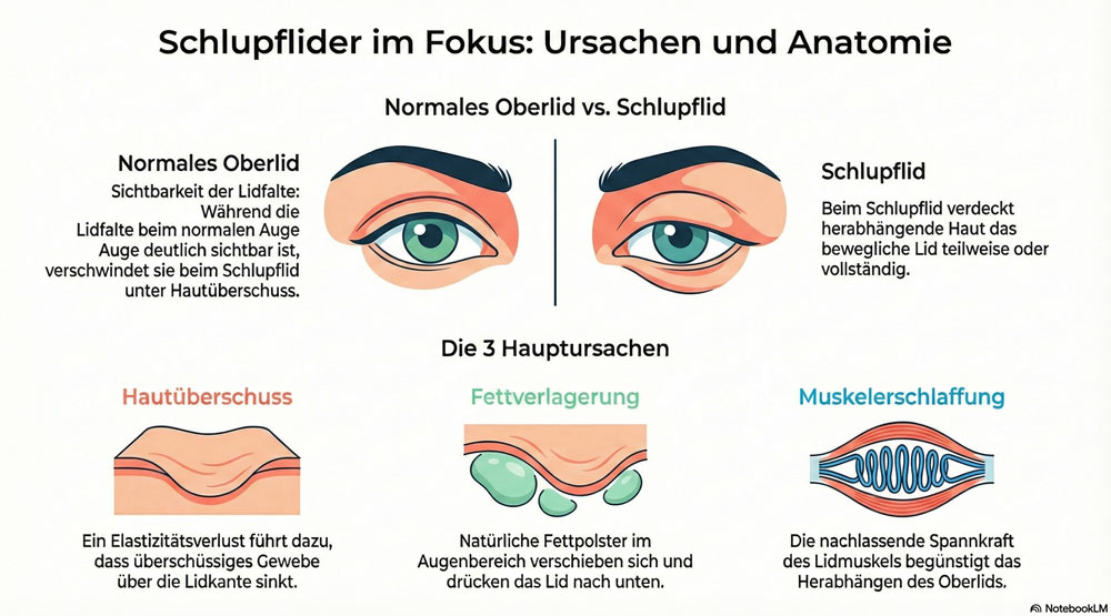 Grafik zur Augenlid-Operation